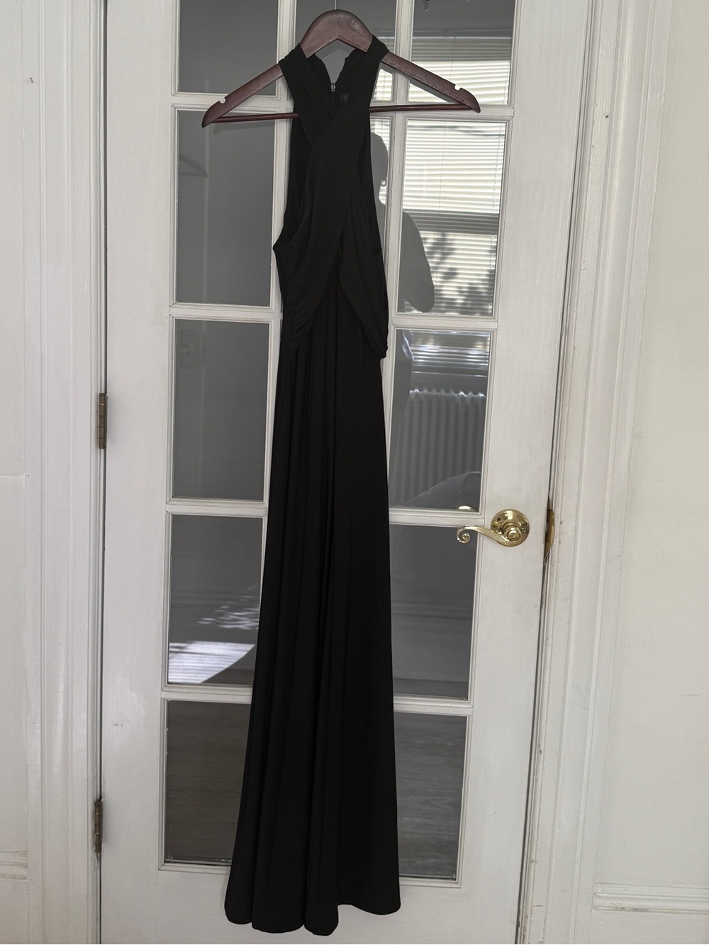 RACHEL ROY Women's Black Sleeveless Surplice Neckline Maxi Dress Size M